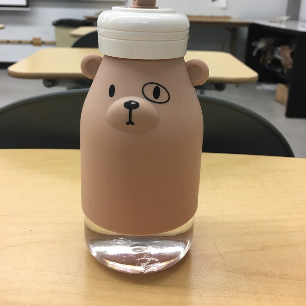 Bear drinking bottle